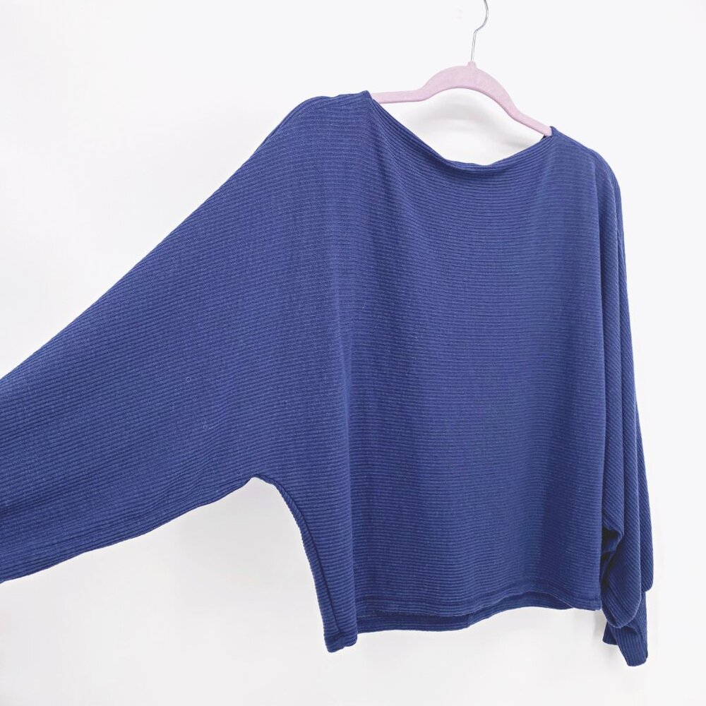 Michael Stars Roxy Balloon Sleeve Ribbed Top - Picture 2 of 7